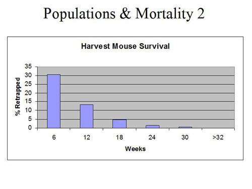 Chart of Harvest Mouse survival